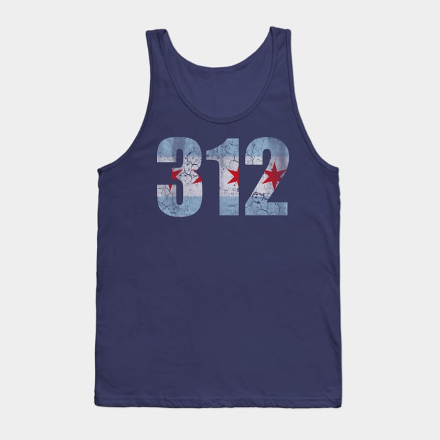 Chicago Flag 312 Tank Top by E